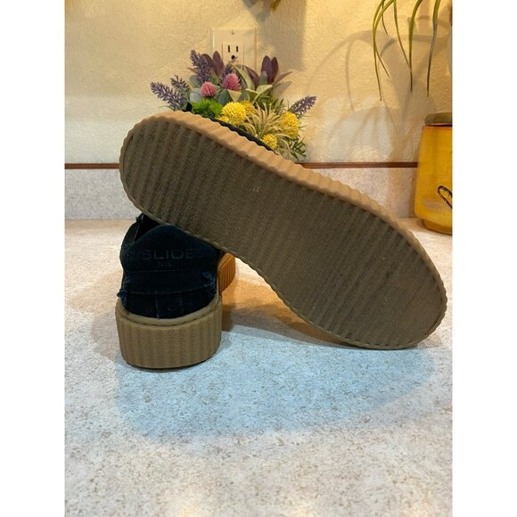 J/Slides Suede Platform Sneaker Black Size 7 - Picture 10 of 11
